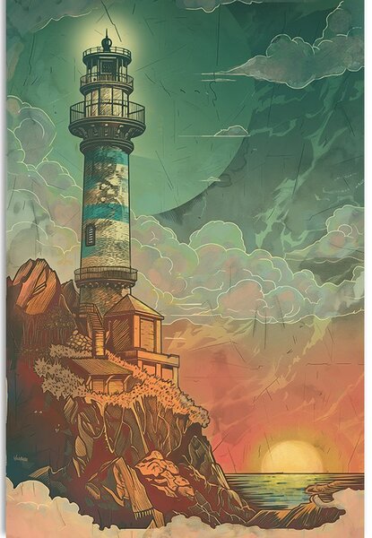 Quadro su tela – Faro da favola