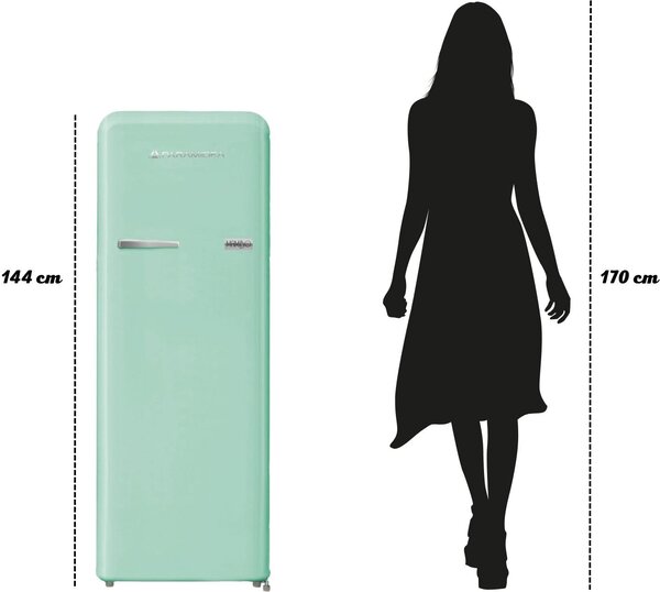 PYRAMIDEA Frigorifero Monoporta Capacit 240 Litri Classe energetica E Raffreddamento Ventilato colore Verde - MAMBO2401G Mambo