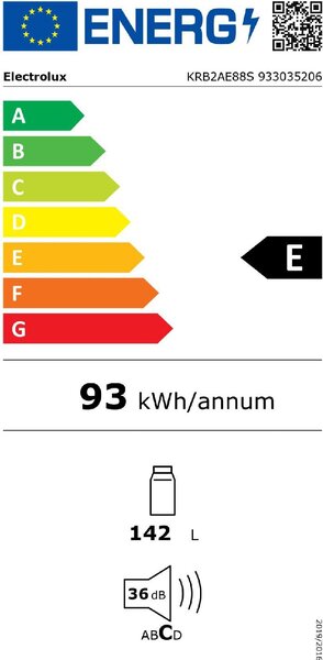 Electrolux Frigorifero Monoporta da Incasso Capacit 142 Litri Classe E - KRB2AE88S