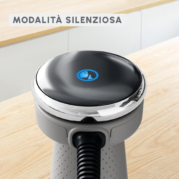 Moulinex Frullatore a Immersione Minipimer Capacit Ciotola 0,8 Litri Potenza 1000 Watt con Tritaghiaccio colore Grigio e Acciaio - DD672B