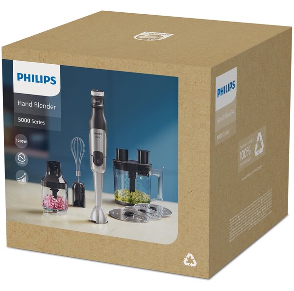 Philips Frullatore a Immersione Minipimer Capacit Ciotola 1,7 Litri Potenza 1200 Watt colore Nero - HR2685/00