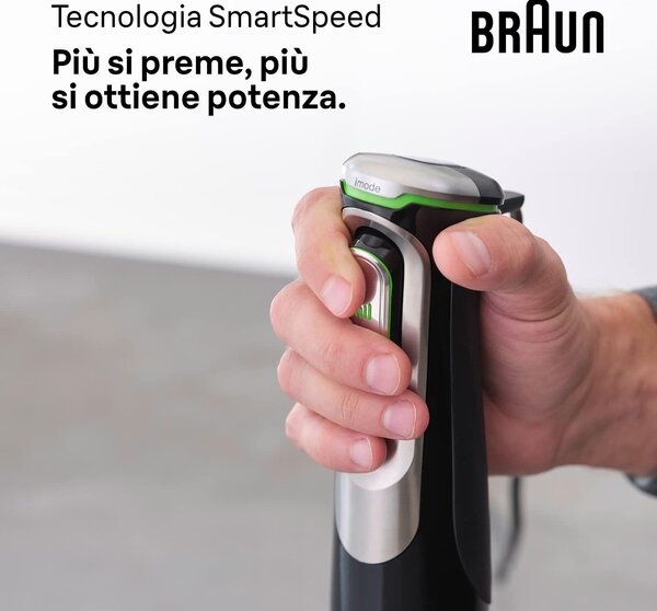 Braun Frullatore a immersione Minipimer con 5 accessori 1200 Watt - MQ 9187XLI MultiQuick 9 - 0X22111376
