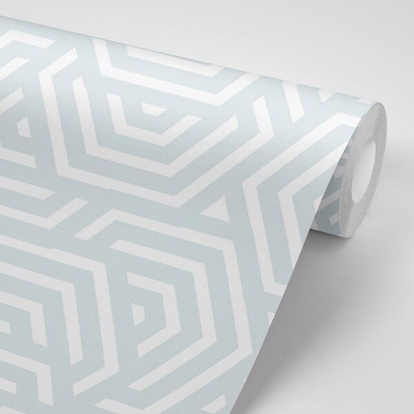 Carta da parati – Motivo trendy grigio-blu