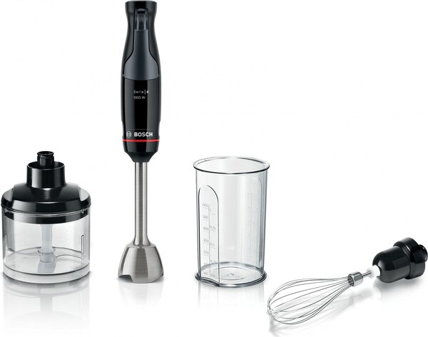 Bosch Frullatore a Immersione Minipimer Potenza 1000W con Bicchiere colore Nero Antracite Serie 4 ErgoMaster - MSM4B621