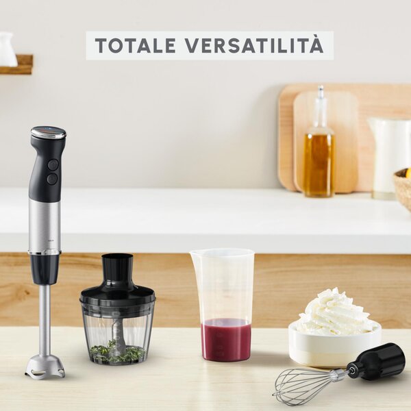 Moulinex Frullatore a Immersione Minipimer Potenza 1000W con Bicchiere e Frusta colore Nero Quickchef+ - DD673810