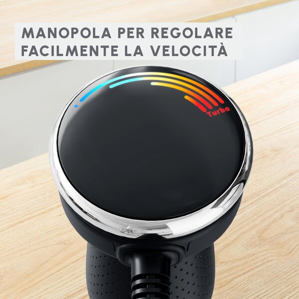 Moulinex Frullatore a Immersione Minipimer Potenza 1000W con Bicchiere e Frusta colore Nero Quickchef+ - DD673810