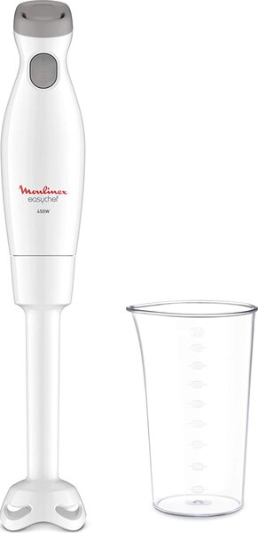 Moulinex Frullatore ad Immersione Minipimer 2 Velocit Lame Acciaio Potenza 450 watt + Bicchiere graduato da 800 ml - DD45A1 Easychef