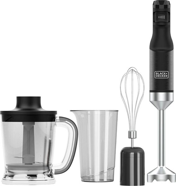 Black & Decker Frullatore ad Immersione Minipimer 1500 watt + Accessori - BXHBA1501E