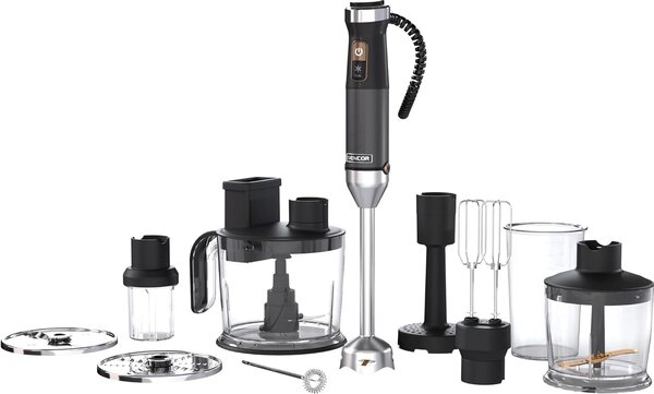 SENCOR Frullatore ad Immersione Minipimer Multifunzione 10 in 1 Potenza 1500 Watt Tecnologia QuadBlade in Titanio Velocit Continua con Accessori c