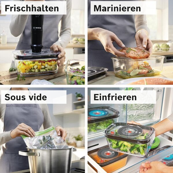 Bosch Frullatore ad Immersione Minipimer Potenza 1000 Watt con Bicchiere da 1.2 Litri colore Nero - MSM4B6V2 Serie 4