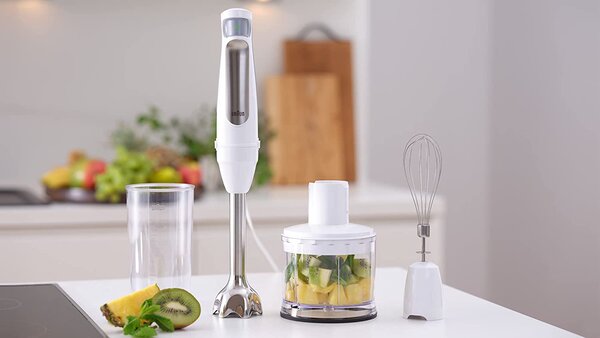 Braun Frullatore ad Immersione Minipimer Potenza 1000 watt con vari Accessori colore Bianco - MQ7035IWH