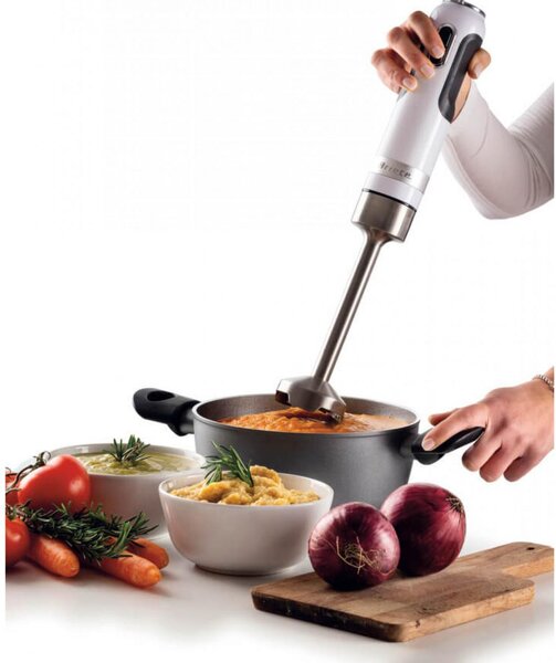 Ariete Frullatore ad Immersione Minipimer Potenza 1000 Watt 10 Velocit + Turbo e Accessori colore Bianco - 00C060201AR0 Moderna