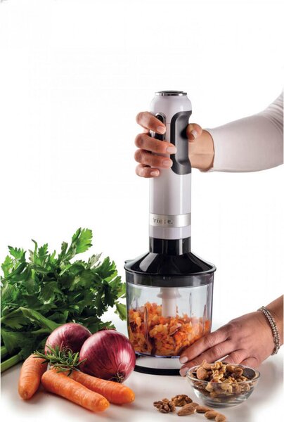 Ariete Frullatore ad Immersione Minipimer Potenza 1000 Watt 10 Velocit + Turbo e Accessori colore Bianco - 00C060201AR0 Moderna
