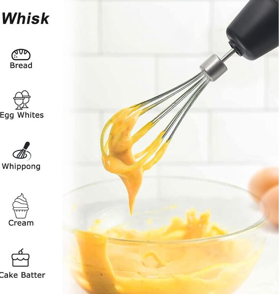 Black & Decker Frullatore ad Immersione Minipimer Potenza 1200 watt con 20 Velocit e Lame in Acciaio Inox colore Grigio