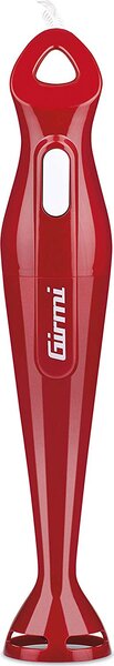 Girmi Frullatore ad Immersione Minipimer Potenza 170 watt Funzione Pluse Lame Acciaio Inox colore Rosso - MX01