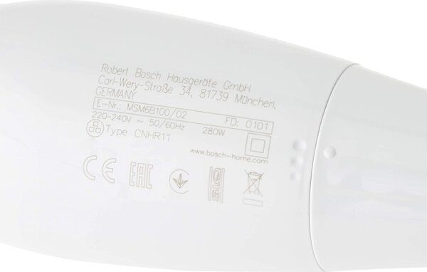 Bosch Frullatore ad immersione Minipimer Potenza 280 Watt Lama in Acciaio - MSM6B100