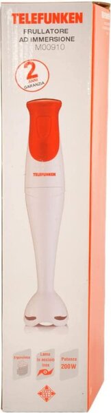 Telefunken Frullatore ad Immersione Minipimer Potenza 170 watt Lama in acciaio inox colore Rosso / Bianco - M00910
