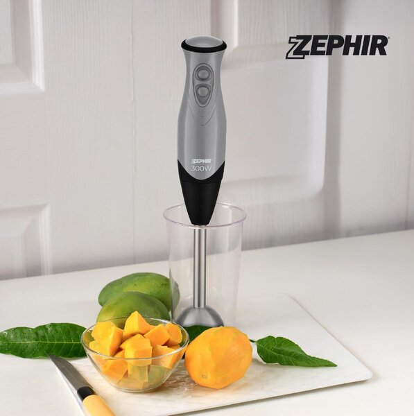 Zephir Frullatore ad Immersione Minipimer Potenza 300 watt colore Grigio - ZHC84