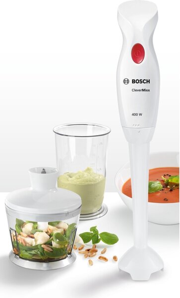 Bosch Frullatore ad Immersione Minipimer Potenza 400 Watt con Bicchiere da 0.6 Litri colore Bianco - MSM14200