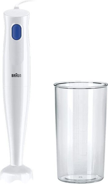 Braun Frullatore ad Immersione Minipimer Potenza 450 Watt Capacit Ciotola 0.6 Litri colore Bianco - MQ 10.001P WH MultiQuick 1
