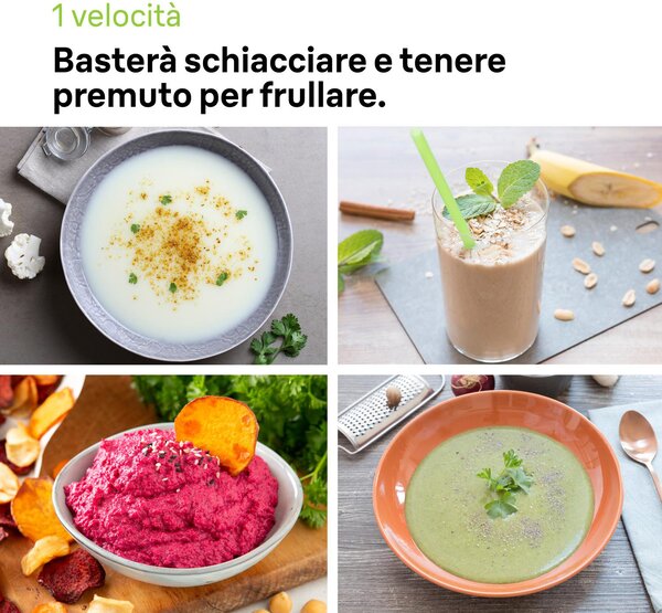 Braun Frullatore ad Immersione Minipimer Potenza 450 Watt Capacit Ciotola 0.6 Litri colore Bianco - MQ10.2001M