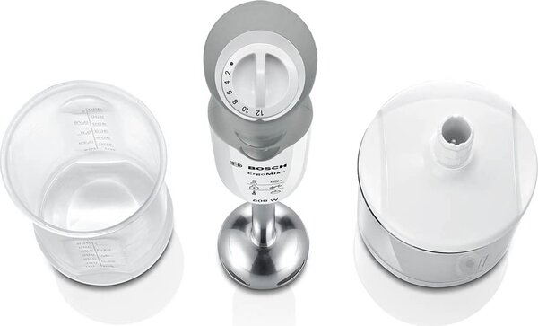 Bosch Frullatore ad Immersione Minipimer Potenza 600 watt 12 Velocit + Accessori - MSM66155