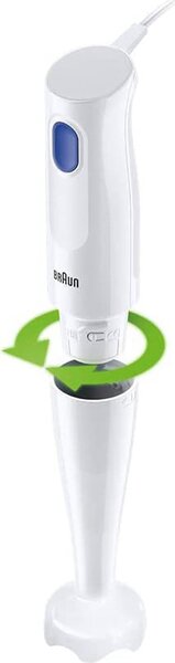 Braun Frullatore ad Immersione Minipimer Potenza 450 Watt Capacit Ciotola 0.6 Litri colore Bianco - MQ 10.001P WH MultiQuick 1