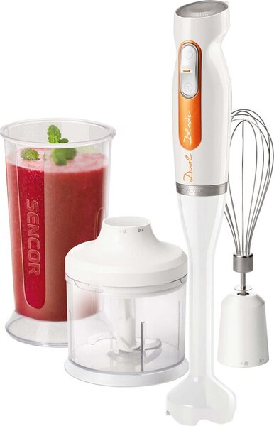 SENCOR Frullatore ad Immersione Minipimer Potenza 600 watt 2 Velocit 0,7 Litri colore Bianco Arancione - SHB 4260 wattH-EUE3
