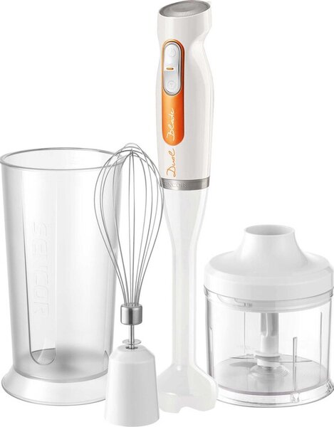 SENCOR Frullatore ad Immersione Minipimer Potenza 600 watt 2 Velocit 0,7 Litri colore Bianco Arancione - SHB 4260 wattH-EUE3