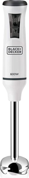 Black & Decker Frullatore ad Immersione Minipimer Potenza 600 watt 20 Velocit + Funzione Turbo colore Bianco - BXHBA600E
