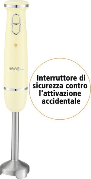HOWELL Frullatore ad Immersione Minipimer Senza Fili 100 watt - HO.MI197R