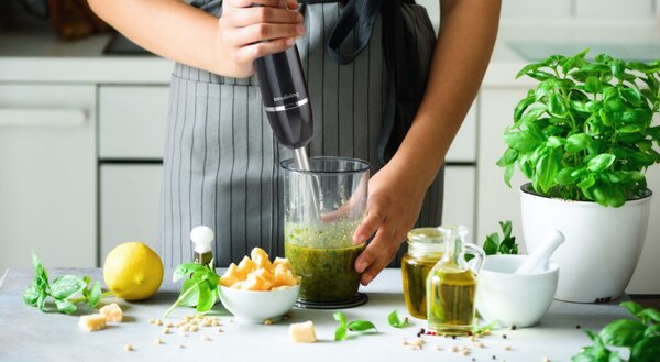INNOLIVING Frullatore ad immersione Minipimer Senza Fili + Frusta - INN-691