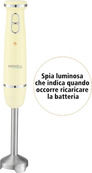 HOWELL Frullatore ad Immersione Minipimer Senza Fili 100 watt - HO.MI197R