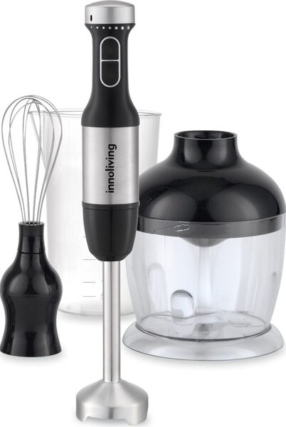 INNOLIVING Frullatore ad Immersione Minipimer Potenza 700 Watt con Accessori colore Nero - INN-698