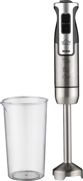 DCG Frullatore ad Immersione Minipimer Potenza 800 watt 2 Velocit Lame in Acciaio colore Acciaio - HM1102SS