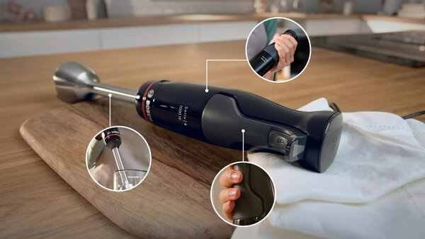 Bosch Frullatore ad immersione Potenza 1000 Watt 12 Velocit + Accessori - MSM4B623 Serie 4
