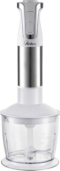 Ardes Frullatore ad Immersione Set 3 in 1 Potenza 1000 Watt 20 Velocit Lame in Acciaio Inox colore Bianco / Inox - ARSET01 Trinity
