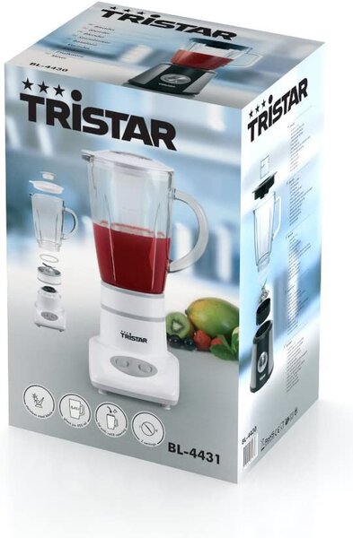 TRISTAR Frullatore con Bicchiere Capacit 0,45 Litri 2 Velocit Potenza 180 Watt - BL-4431