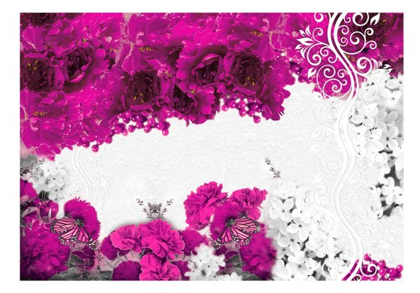 Carta da parati fotografica fiore fucsia primaverile