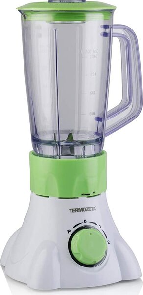 Termozeta Frullatore con Bicchiere 1 Litro lame in acciaio inox potenza 400 watt colore Bianco / Giallo - 73954