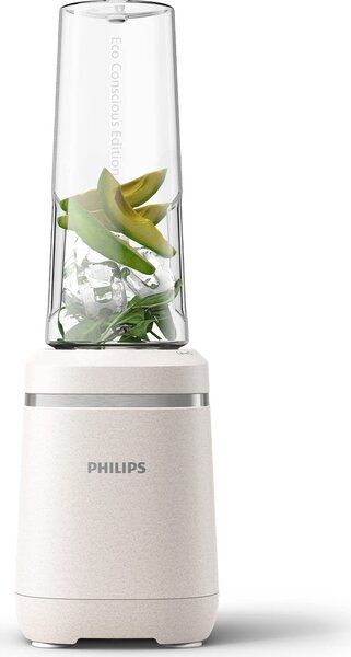 Philips Frullatore con Bicchiere Capacit 0,6 Litri Potenza 350W colore Bianco serie 5000 Eco Conscious - HR250000