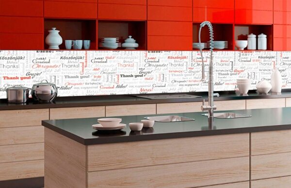 Carta da parati autoadesiva – Per cucina GRAZIE