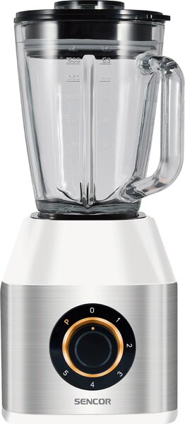 SENCOR Frullatore con Bicchiere Capacit 1,5 Litri Potenza 1250 Watt 5 Velocit 24000 giri/min colore Bianco - SBL 4871WH