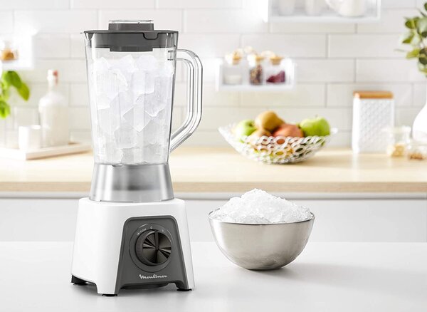 Moulinex Frullatore con Bicchiere Capacit 1,5 Litri Potenza 450 watt Bicchiere graduato colore Bianco - LM2C01 Blendeo +