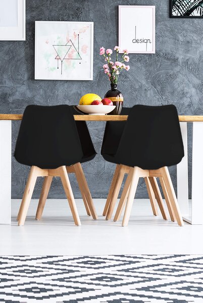 MARGOT - sedia nordica imbottita set da 4
