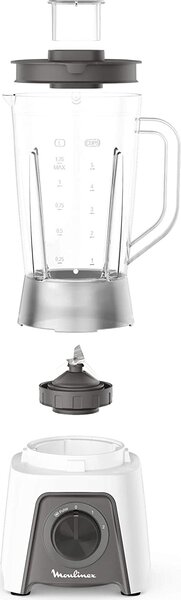 Moulinex Frullatore con Bicchiere Capacit 1,5 Litri Potenza 450 watt Bicchiere graduato colore Bianco - LM2C01 Blendeo +