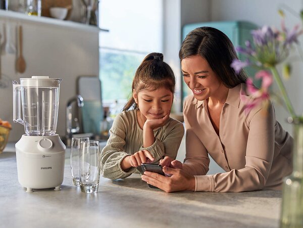 Philips Frullatore con Bicchiere Capacit 1,9 litri Potenza 450 watt colore Bianco - HR2041/00