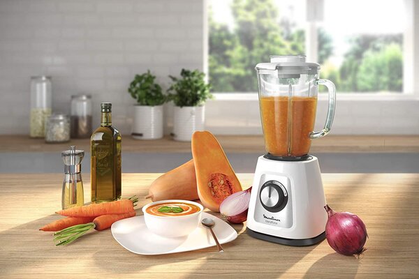 Moulinex Frullatore con Bicchiere Capacit 1,7 Litri Potenza 800 watt colore Bianco - LM4351 BlendForce 2