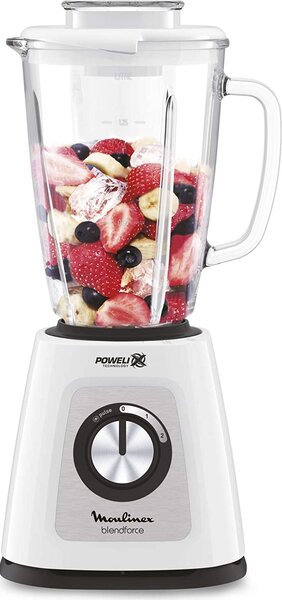 Moulinex Frullatore con Bicchiere Capacit 1,7 Litri Potenza 800 watt colore Bianco - LM4351 BlendForce 2