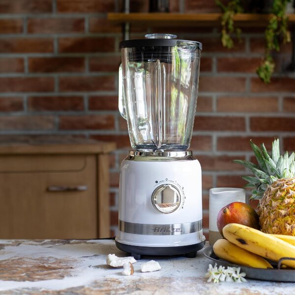 Ariete Frullatore con Bicchiere Capacit 1.5 Litri Potenza 1000 Watt 4 Velocit Funzione Pulse colore Bianco - 0585/01 Moderna